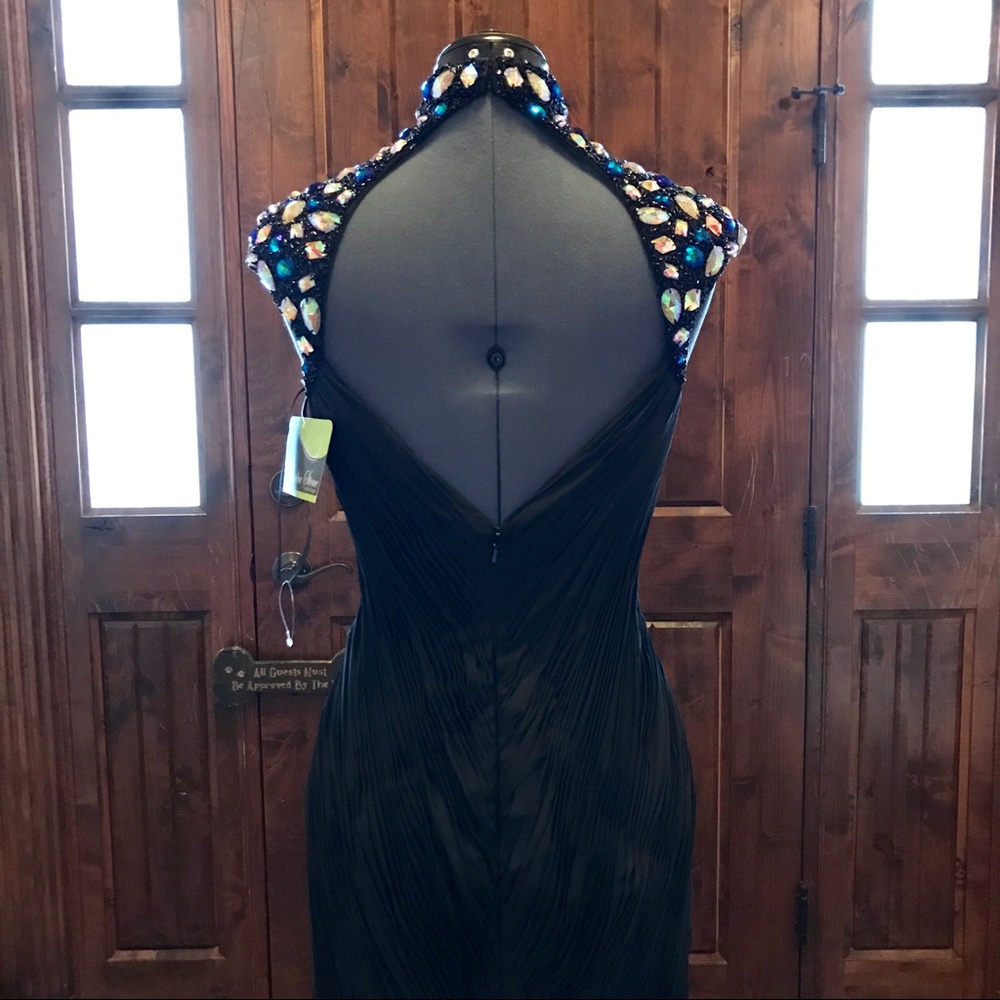 MAC DUGGAL Crystal Ruched Prom Gown! NEW! - Picture 6 of 8